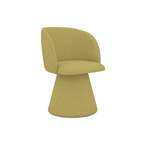 Sedia da pranzo gialla in imbottito Maia – Makamii