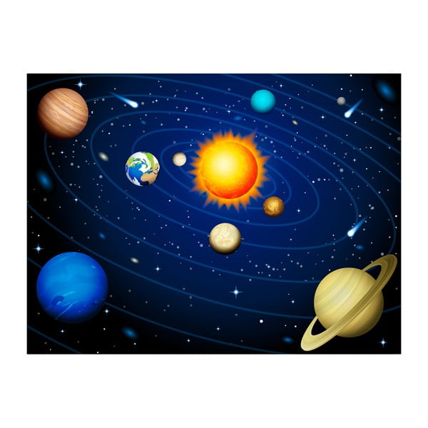 Carta da parati di grande formato, 200 x 154 cm Solar System - Artgeist