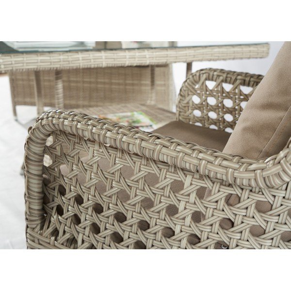 Set da giardino in rattan artificiale beige per 4 persone Cenova - Floriane Garden-image-3