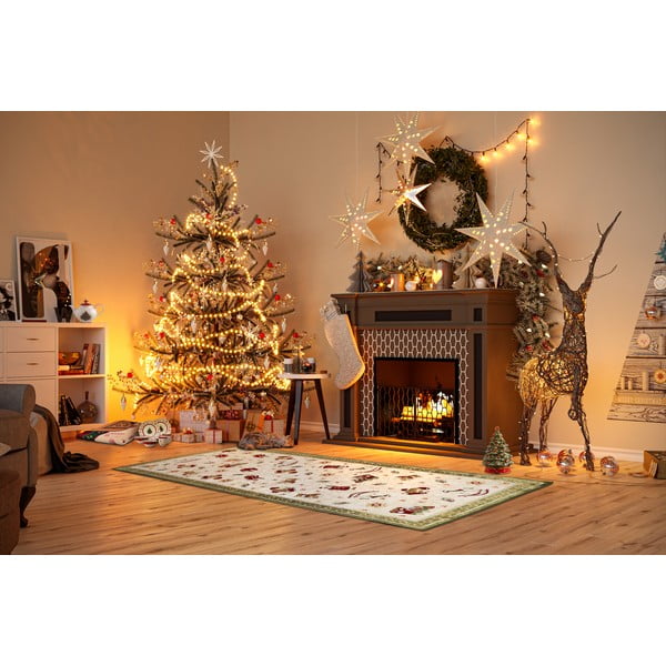 Passatoia verde natalizia in cotone 80x200 cm Toy's Delight Green Christmas - Villeroy&Boch-image-1
