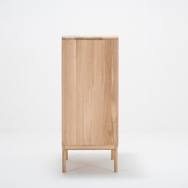 Cassettiera in rovere massiccio Fawn - Gazzda-image-4