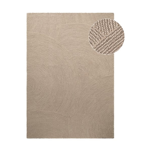 Tappeto beige in lana tessuto a mano 160x230 cm Eleni Light Beige – Hanse Home