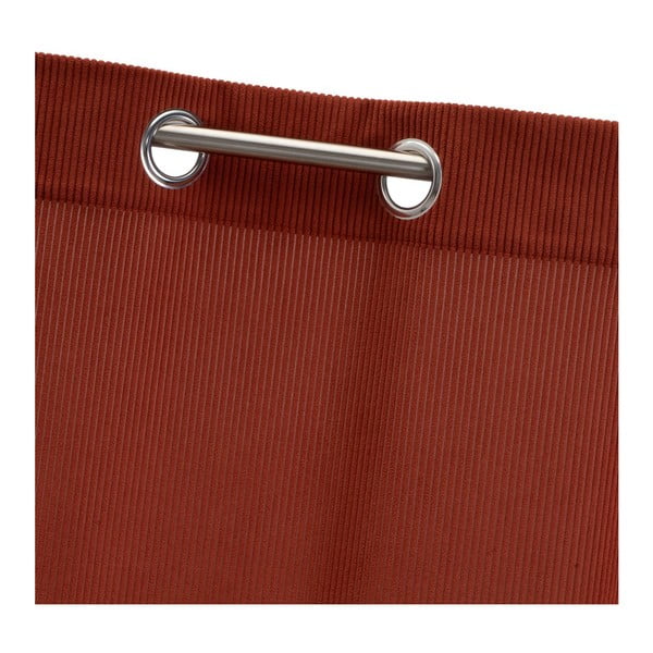 Tenda color terracotta in velluto a coste 140x260 cm Merely – Casa Selección-image-3