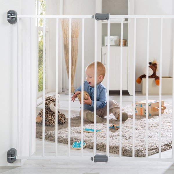 Cancello protettivo bianco in metallo - Roba-image-1