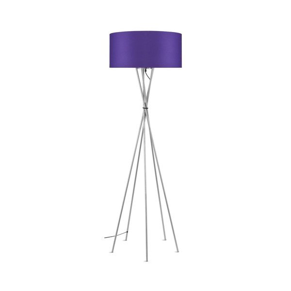 Lampada a stelo grigia con paralume viola Lima - Citylights
