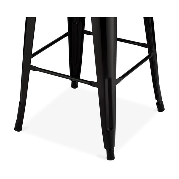 Set di 2 sgabelli da bar in metallo nero da 76 cm Korona - Furnhouse-image-4