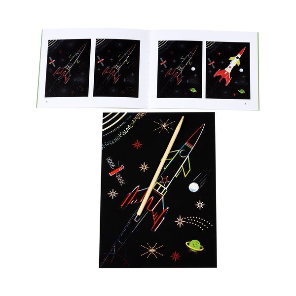 Set di 4 immagini da grattare Space Age - Rex London-image-2