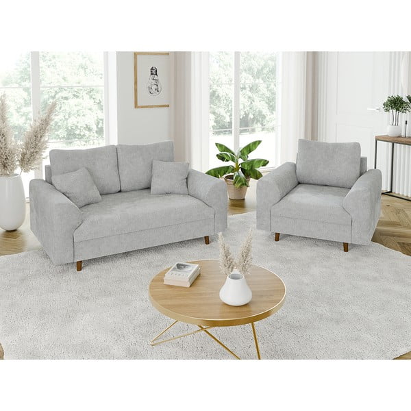 Poltrona grigio chiaro Ariella – Ropez-image-4