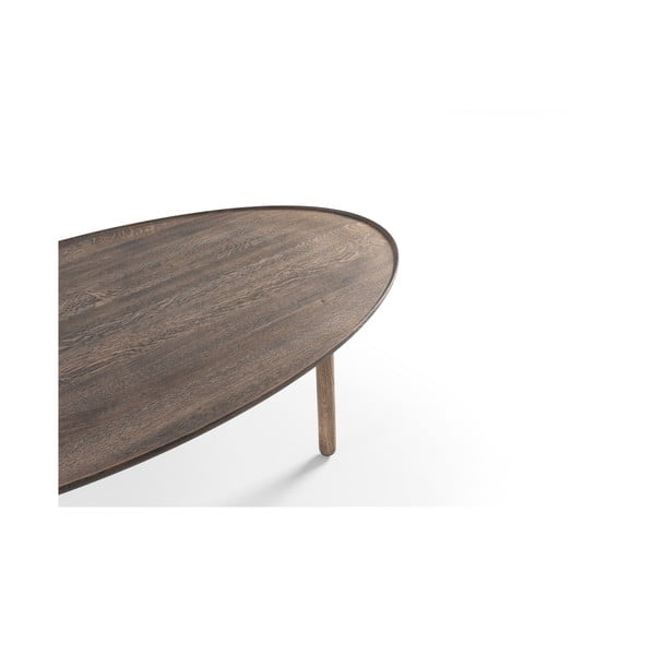 Tavolino da salotto marrone in rovere massiccio 80x150 cm Mu – Gazzda-image-2