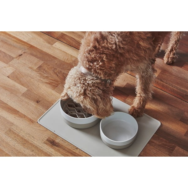 Ciotola per cani in porcellana ø 17,5 cm Coppa Greige S/M - MiaCara-image-2