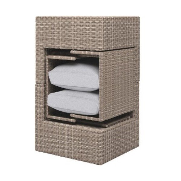 Set di mobili da giardino beige/marrone chiaro in rattan artificiale per 2 persone Modular – Unique Furniture-image-2