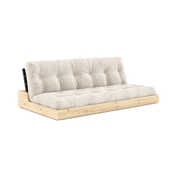 Divano letto in velluto a coste bianco 196 cm Base - Karup Design