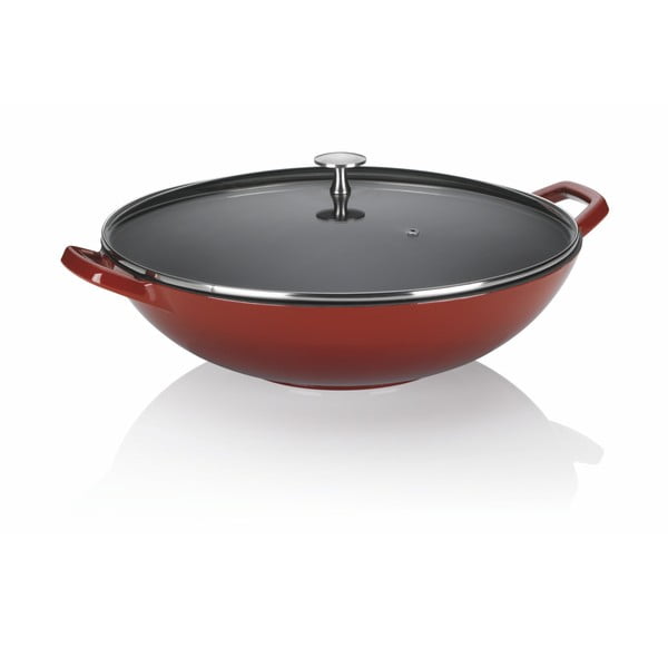 Padella WOK in ghisa rossa , ø 36 cm Calido - Kela