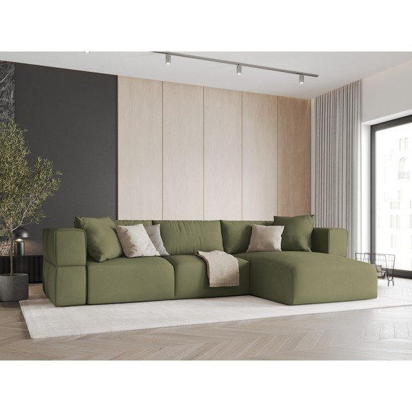 Divano angolare verde chiaro, angolo destro Esther - Milo Casa-image-1