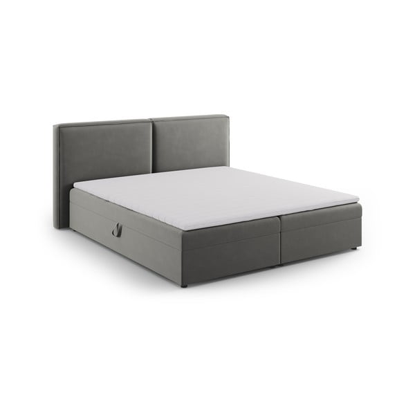 Letto boxspring grigio con contenitore 180x200 cm Arendal - Cosmopolitan Design