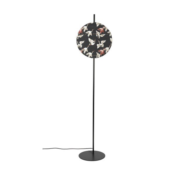 Lampada da terra nera con paralume in tessuto (altezza 158 cm) Jaylee - White Label
