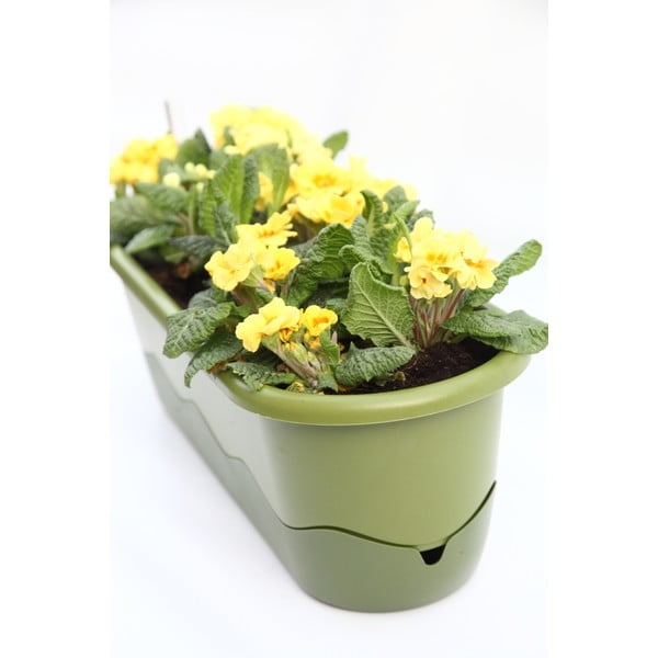 Fioriera verde autoinnaffiante Mareta, lunghezza 80 cm - Plastia-image-2