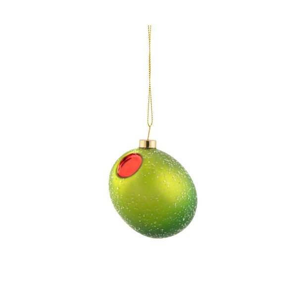 Decorazione per albero di natale in vetro 7 cm Olive – Sass & Belle