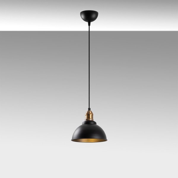 Lampadario nero con paralume in metallo ø 21 cm Varzan – Opviq lights-image-4