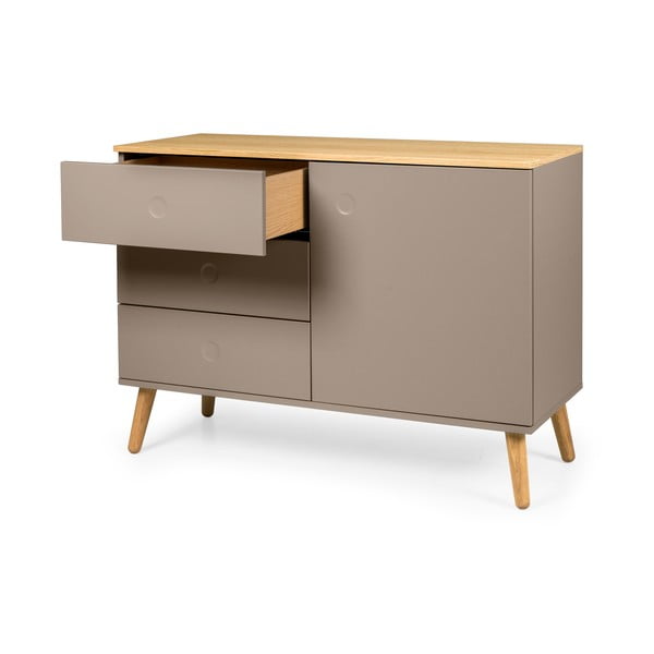 Cassettiera bassa marrone in rovere 109x79 cm Dot - Tenzo-image-3