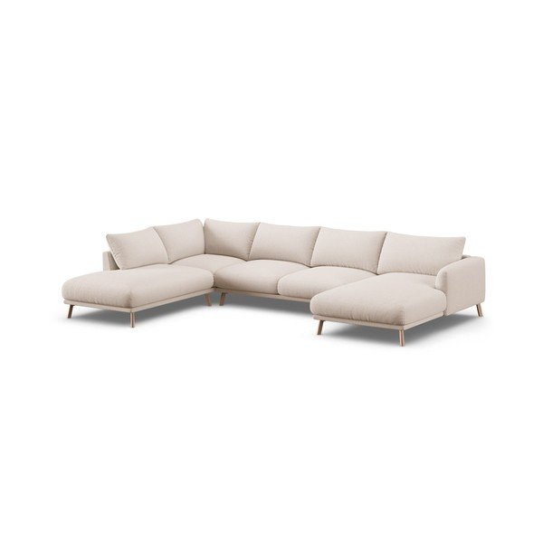 Divano angolare beige (a U) Naomi – Micadoni 