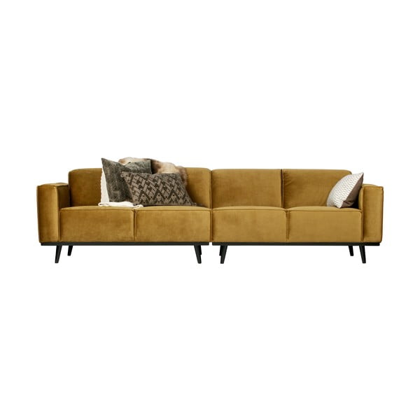 Divano giallo con rivestimento in velluto 280 cm Statement – WOOOD-image-3