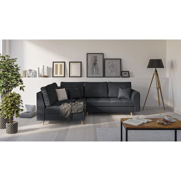 Divano angolare grigio scuro (angolo sinistro) Ariella - Ropez-image-1