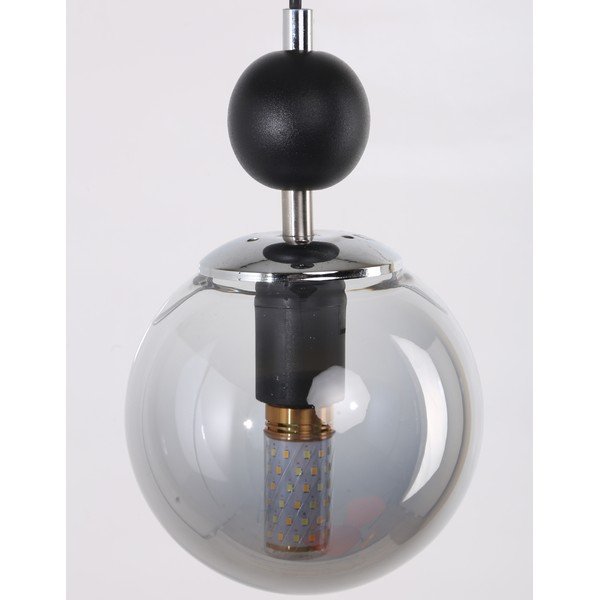 Lampadario nero/grigio con paralume in vetro ø 15 cm Marble – Squid Lighting-image-1