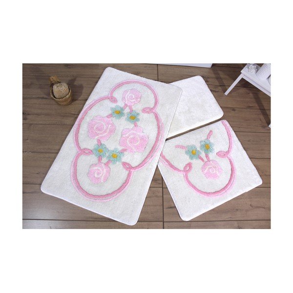 Set di 3 tappeti da bagno Ornamento - Foutastic