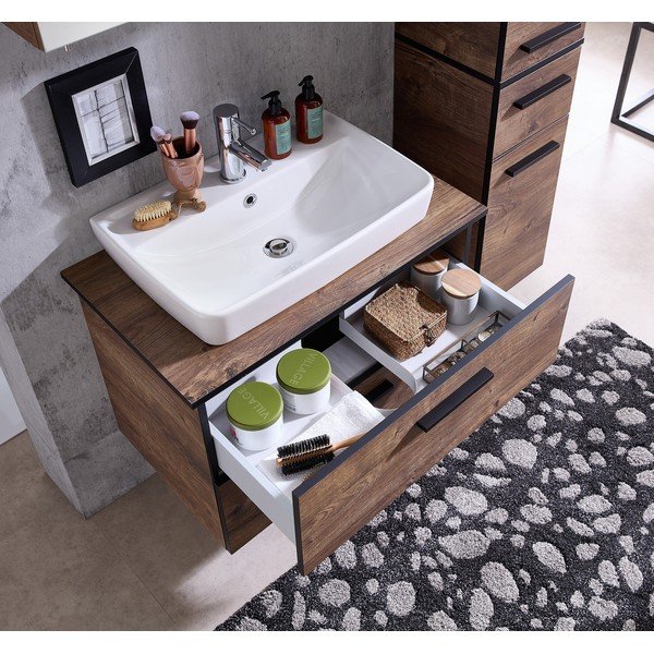 Piano di lavoro marrone in decoro rovere 73x45 cm Set 374 - Pelipal-image-4