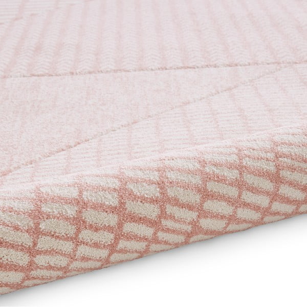 Tappeto in rosa chiaro 160x230 cm Larsson – Catherine Lansfield-image-3