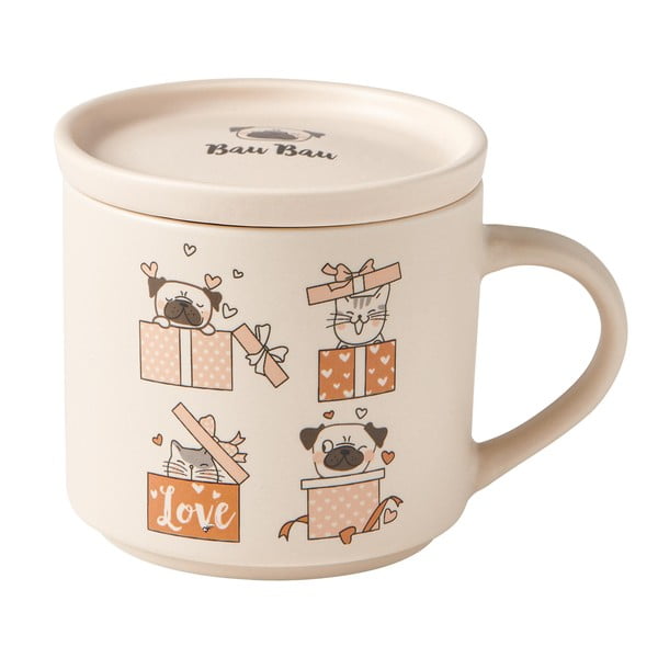 Tazze in porcellana beige-marrone chiaro in set da 2 pezzi 35 ml - Brandani-image-1