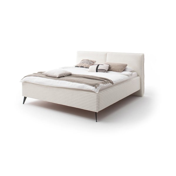 Letto matrimoniale imbottito beige rete non inclusa 160x200 cm Matera – Meise Möbel-image-4