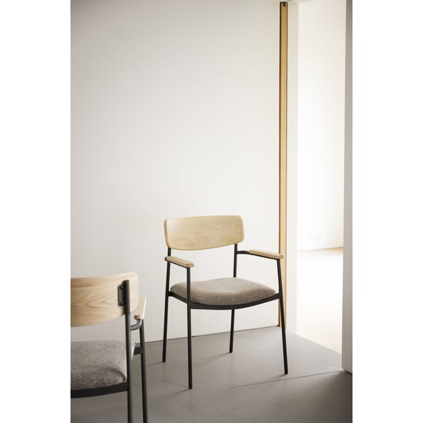 Sedie da pranzo in colore beige-naturale in set da 2 Maymont - Rowico-image-1