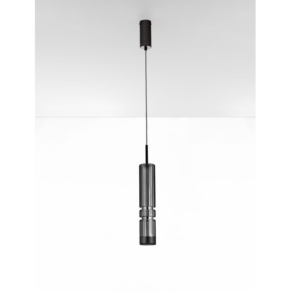 Lampadario LED grigio in vetro ø 8 cm Bento – Nova Luce-image-3
