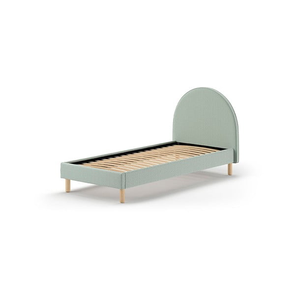 Letto singolo imbottito verde con griglia 90x200 cm MOON - Vipack-image-2