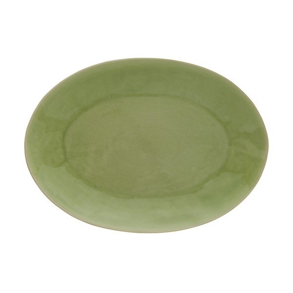 Vassoio ovale Riviera in gres verde chiaro, ⌀ 40 cm - Costa Nova