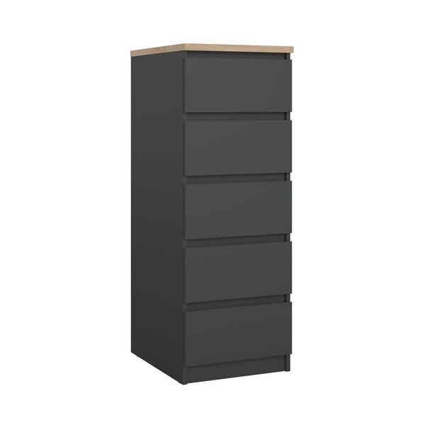 Credenza grigio scuro 40x111x50 cm Naia – Tvilum