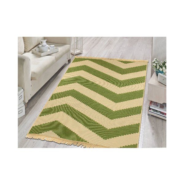 Tappeto ZigZag Verde Beige, 120 x 180 cm - Ya Rugs-image-2
