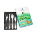 Posate per bambini in acciaio inox argento 4 pezzi Water life - Zilverstad