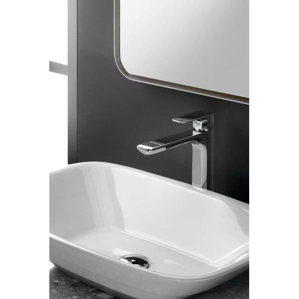 Rubinetto per lavandino in argento lucido verticale Spy – Sapho-image-3