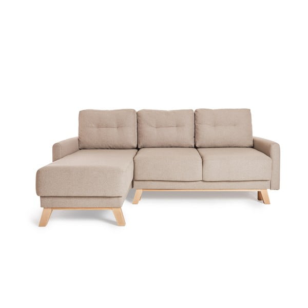 Divano letto variabile beige ad angolo Pop - Bonami Selection