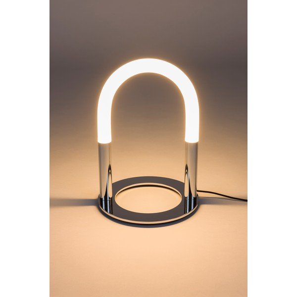 Lampada da tavolo LED argentata in metallo con intensità regolabile (altezza totale 36 cm) Arch – Zuiver-image-4