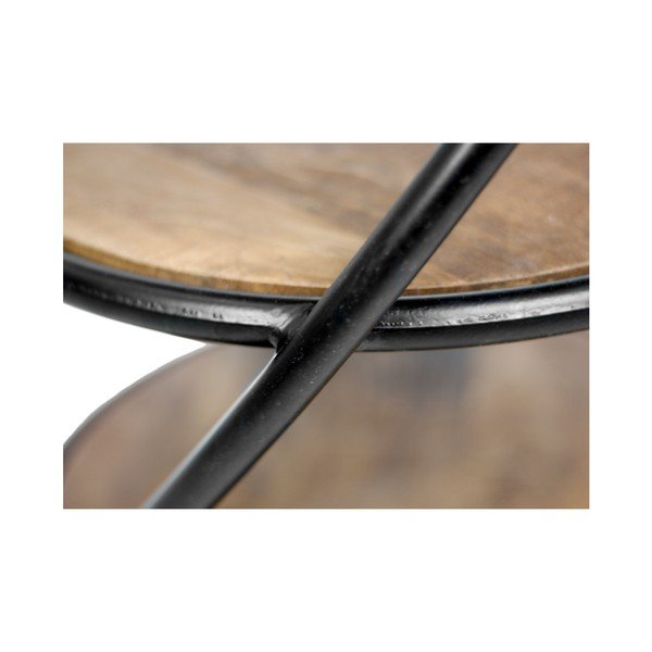 Tavolino in legno di mango non trattato Torre, ø 43 cm - HSM collection-image-4