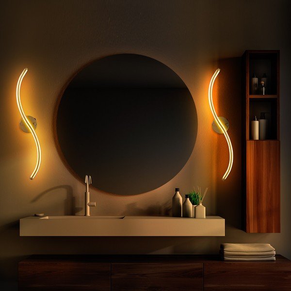 Lampada da parete a LED di colore oro Yilan - Opviq lights-image-4