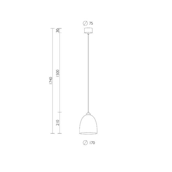 Apparecchio a sospensione nero con interno opaco color rame Awa - Sotto Luce-image-3