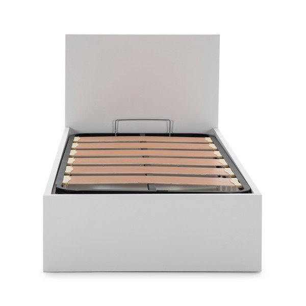 Letto bianco con contenitore e griglia 90x190 cm Kronos - Marckeric