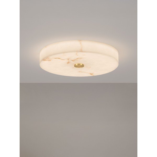 Plafoniera LED color crema/color ottone con effetto pietra con intensità regolabile Serita – Nova Luce-image-4