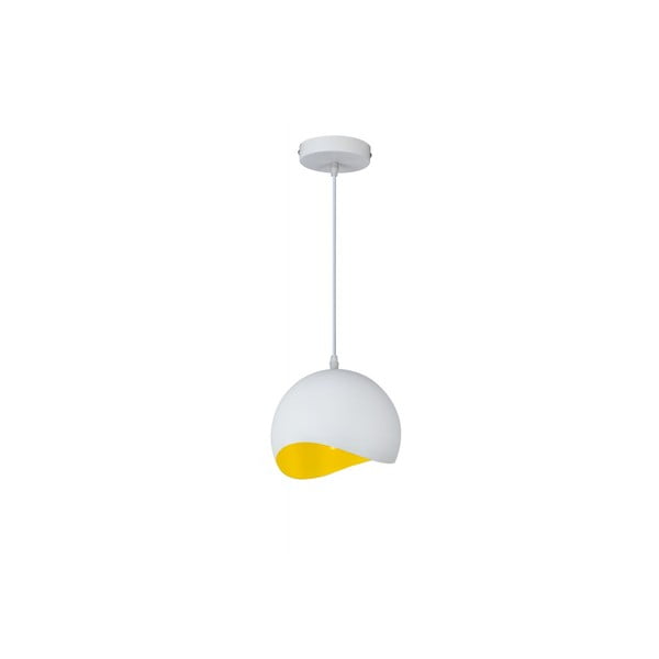 Lampadario di colore bianco-oro con paralume in metallo ø 20 cm Mavia - GTV