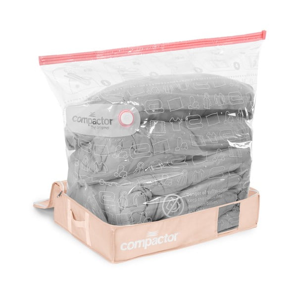 Set di organizer per sottoletto sottovuoto in plastica 3 pz 65x45x15,5 cm Pink Edition - Compactor-image-2